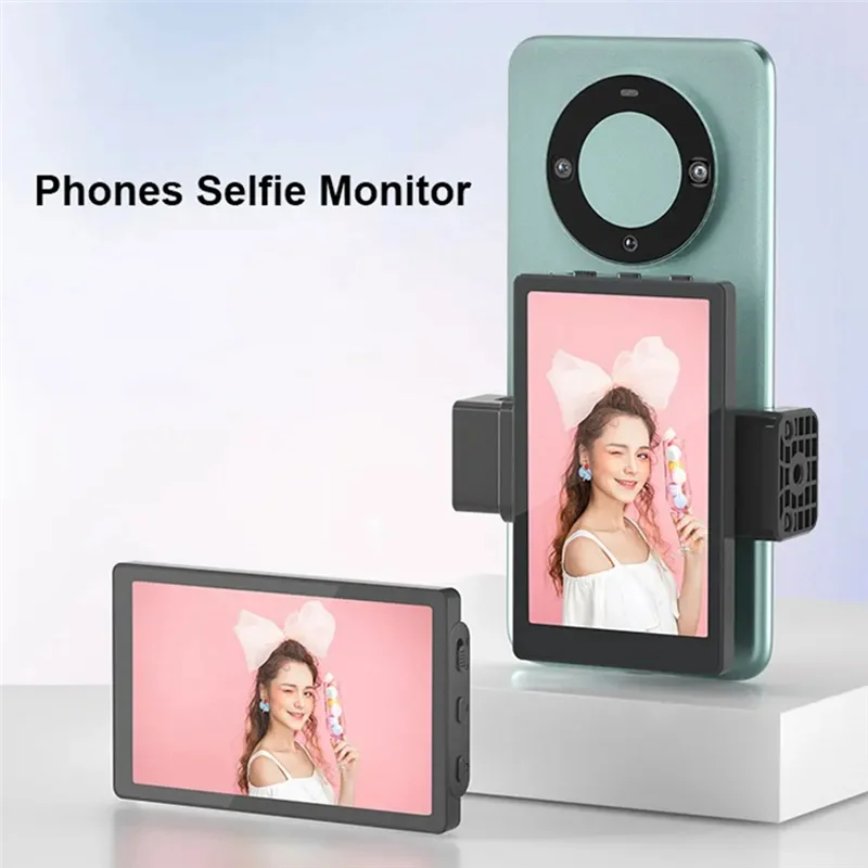

SUNRI-PH01 Phone Rear Camera Selfie Monitor+Phone Clip For Iphone Smart Phone Vlog Live Streaming Selfie Display Viewfinder