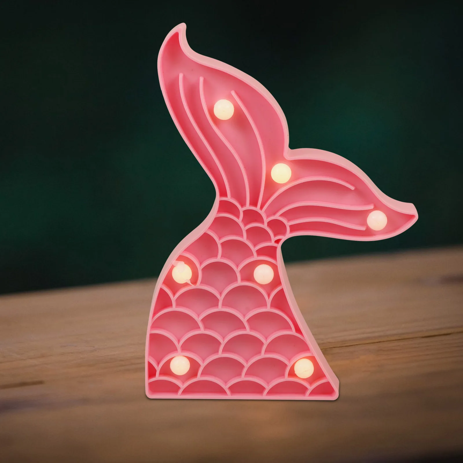 حورية البحر الذيل ضوء الليل قسط LED أباجورة ديكور سطح المكتب مصباح إضاءة غرفة النوم جو رومانسي الإبداعية