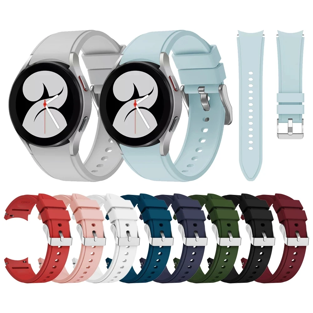 

Strap For Samsung Galaxy Watch 4 44mm 40mm smartwatch Silicone Ridge Sport Bracelet correa Galaxy Watch 4 classic 46mm 42mm band