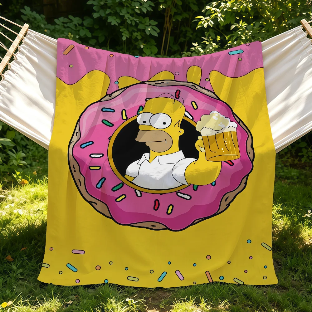 The S-simpsons Cartoon Blanket Suitable For Sofas Beds Offices Cars Outdoor Travel An Ideal Gift For Friends Family