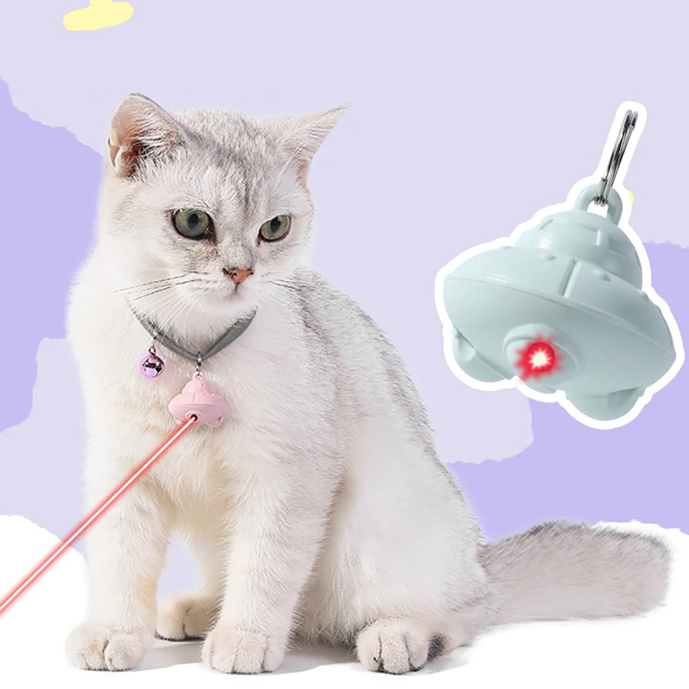 

Wearable Cat Collar With USB Rechargeable, Wearable Red Light Double-sided Plush Collar For Kitten Interactive Cat Toys