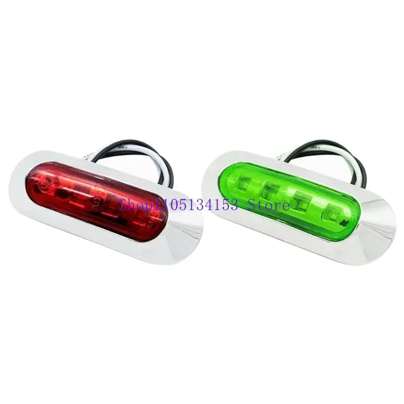 

hg89 Weather-Resistant Red Green Boat Navigation Light 12V LED Side Marker Lamp For Saltwater Marine Safety