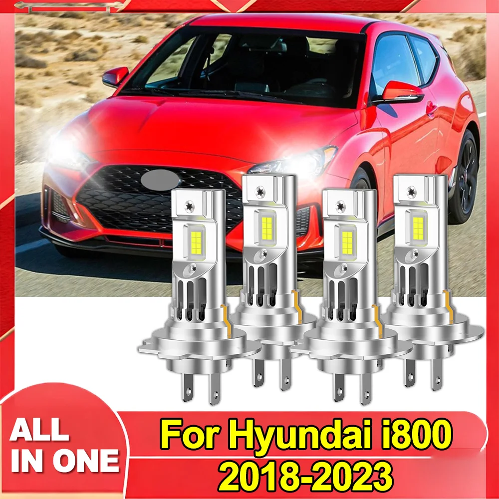 

Для Hyundai i800 2018-2023 H7 светодиодные фары дальнего и ближнего света, комплект 6000K, белый, уграмм, 3570, чипы, 20000LM, лампочки