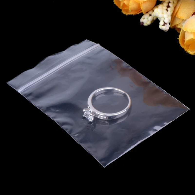 Durable Jewelry Zipped Lock Reclosable Plastic Poly Clear Bags image 5
