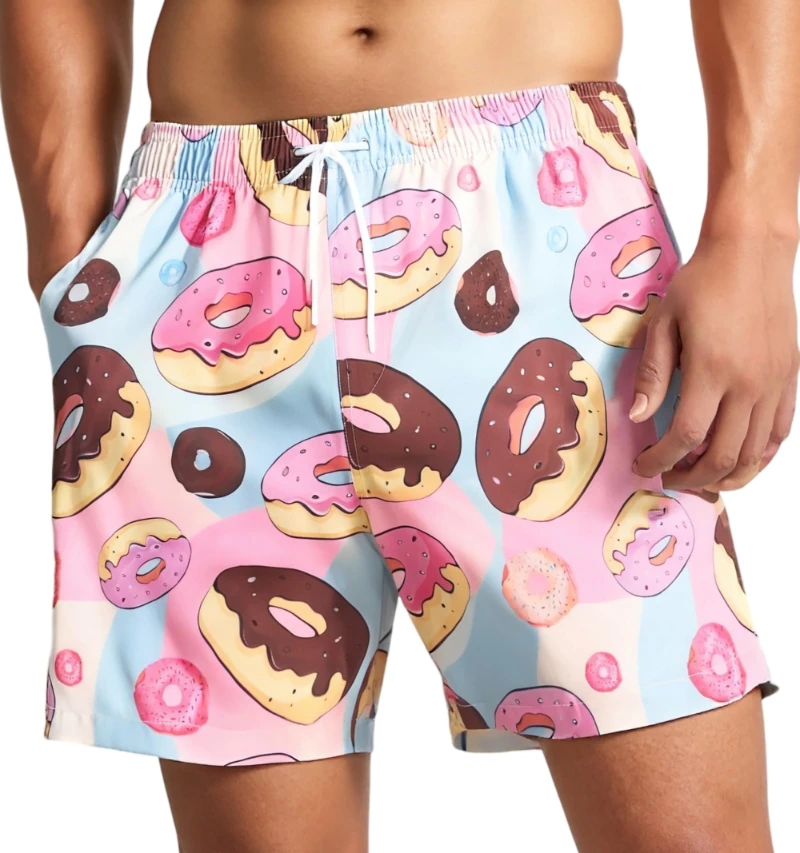 الرجال شورتات للبحر الصيف فضفاضة التجفيف السريع الرباط السراويل الرياضية البيرة المطبوعة السراويل غير رسمية أجهزة لياقة خارجية Y2k الرجال السراويل