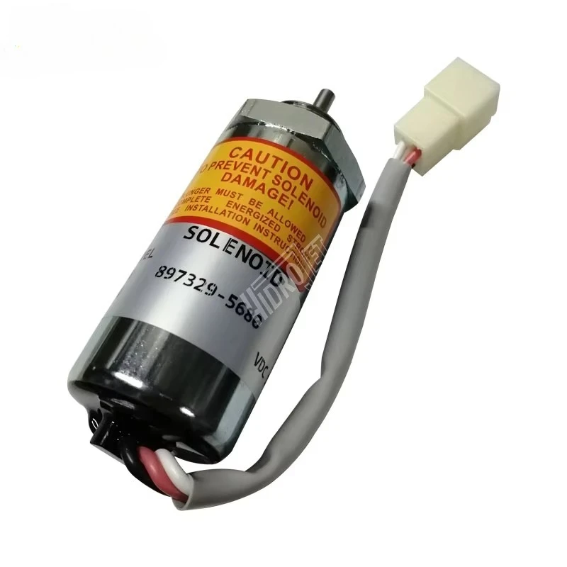 

Excavator Parts EX55 Engine 12V Solenoid Valve 897329-5680 Stop Solenoid 8973295680 for Hitachi