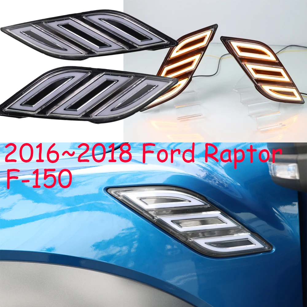 

Дневные фары для Ford Raptor 2016 ~ 2018 года, аксессуары для автомобиля, светодиодный ные дневные ходовые огни для Raptor, противотуманные фары F150 F 150