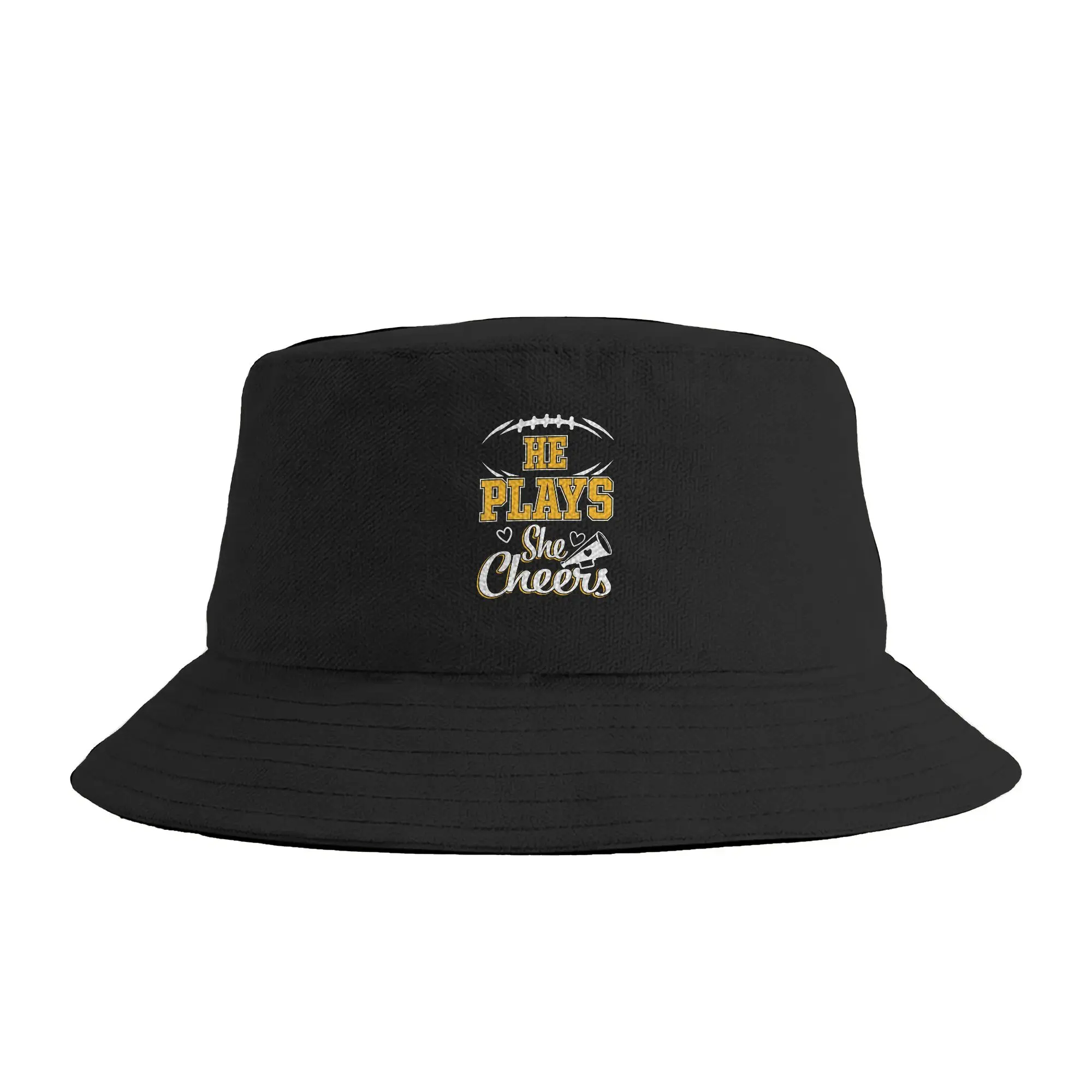 Football and Cheer Mom Cheerleading Mother Football Bucket Hat  Outdoor Fisherman Caps Soft Fold Beach Travel Sun Hats