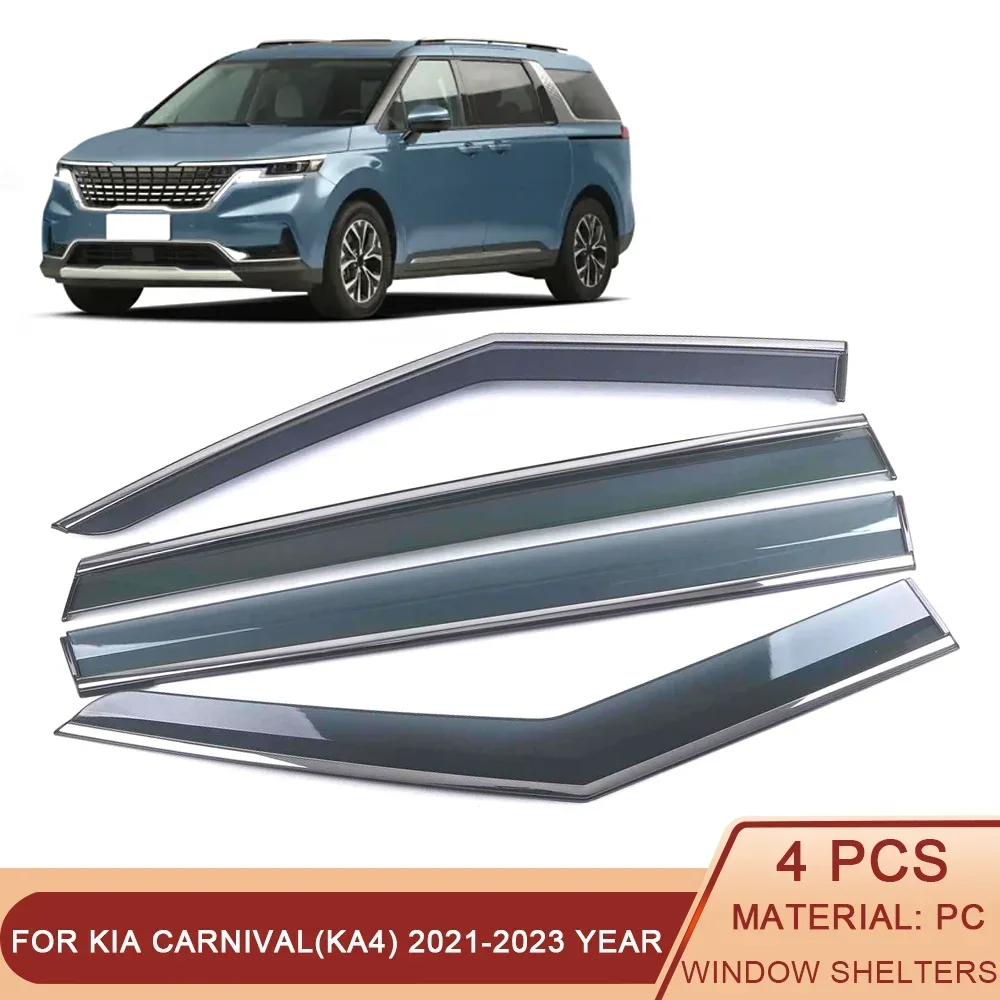 

For Kia Carnival(KA4) 2021-2023 Car Window Sun Rain Shade Visors Shield Shelter Protector Cover Sticker Exterior Accessories