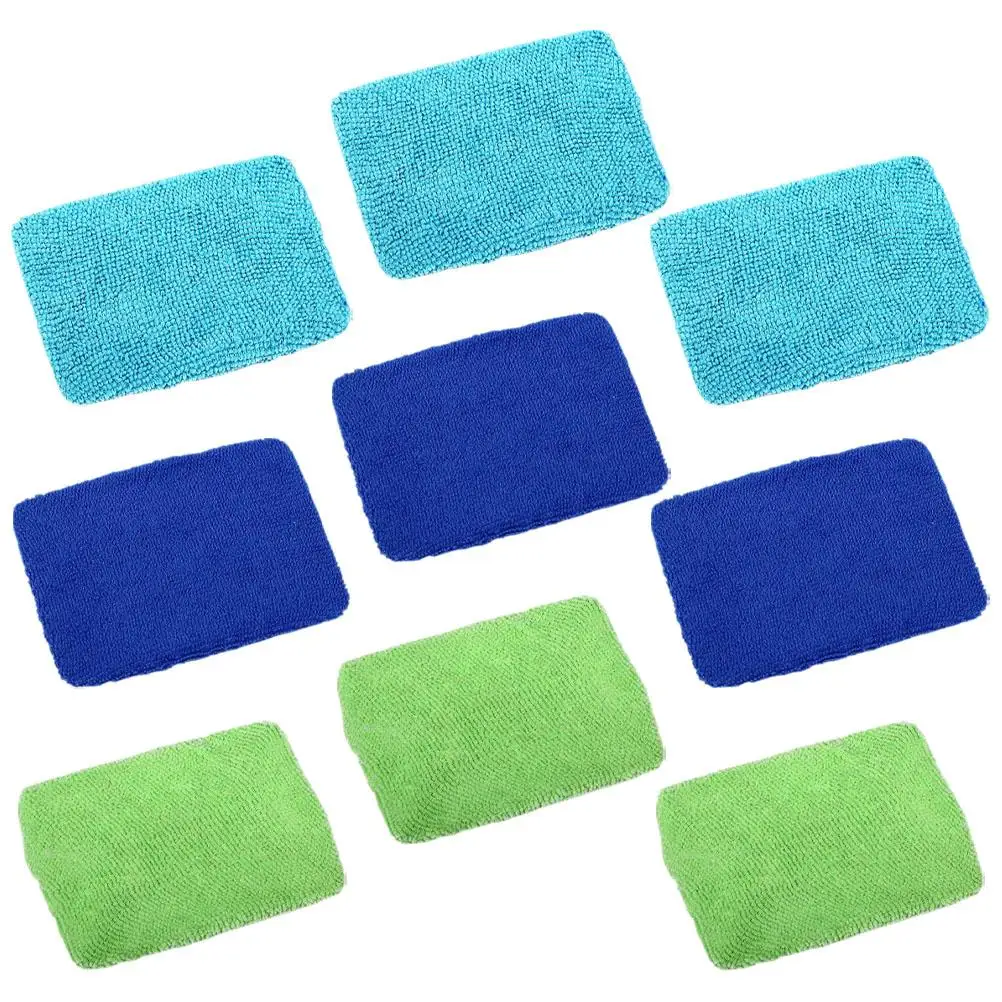 

9pcs Microfiber Cloth Blue Dark Green Car Windshield Cleaner Tool Dust Fog Remover Glass Cleaning Accessories Vehicle Maintenanc