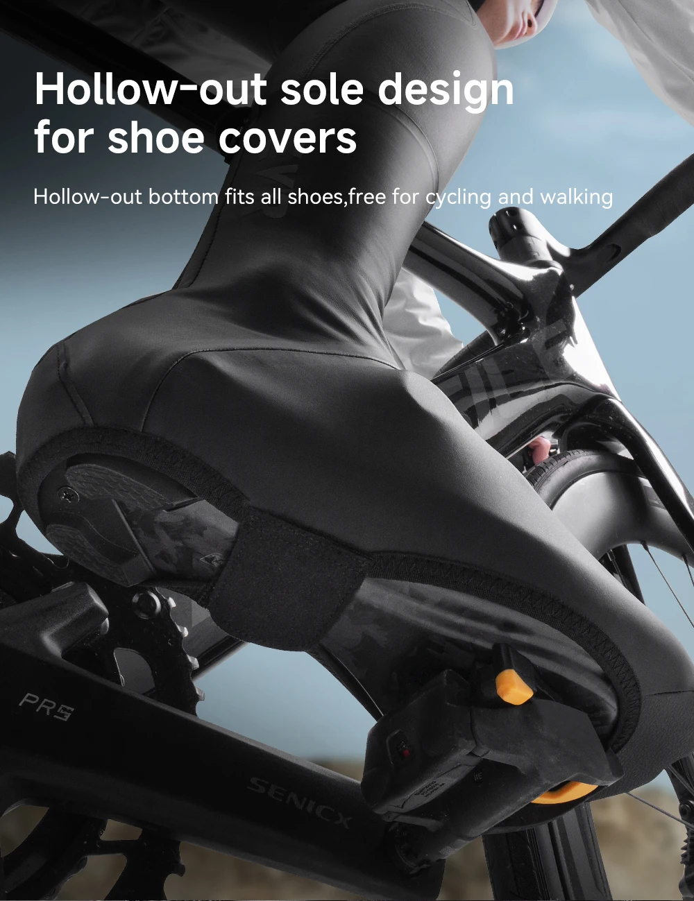 EVR Winter-Fahrradüberschuhe Wasserdichte Fußabdeckungen Warme Plus-Velours Kälteschutz Outdoor-Fahrrad-Schuhüberzüge – Detail 7