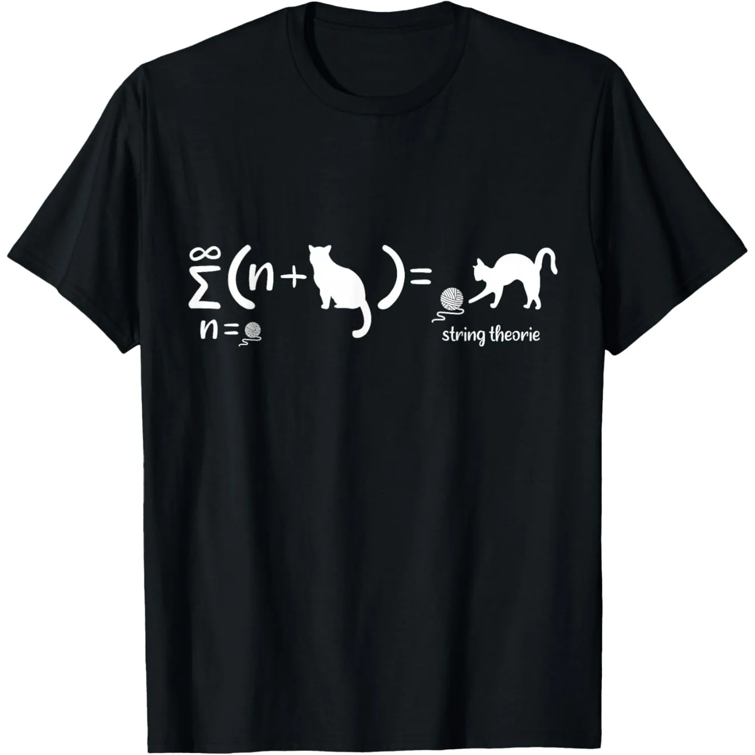

Cat String Theorie Math Physics Graphic Tee Funny Science Nerd Men's T-Shirt