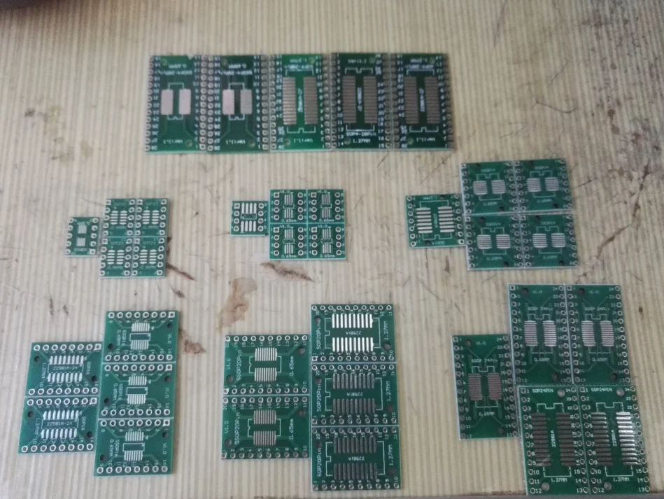 35pcs=7value*5pcs PCB Board Kit SMD Turn To DIP SOP MSOP SSOP TSSOP SOT23 8 10 14 16 20 24 28 SMT To DIP