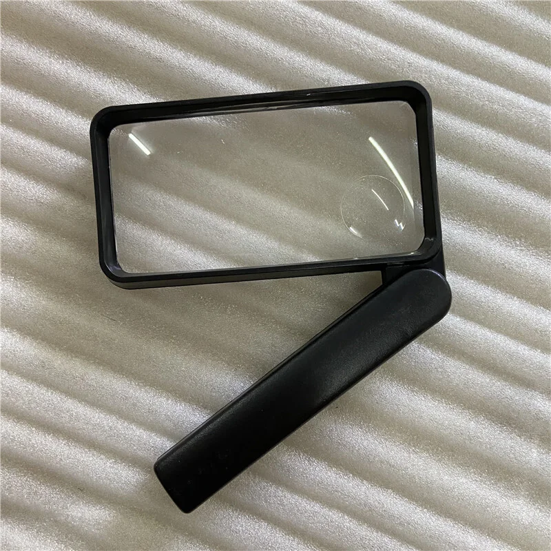 

3PCS Double Lens Magnifier 2.5X 8X Hand-held Folding Rectangular Magnifying Glass Handle Magnifier Reading Helping Hands Loupe