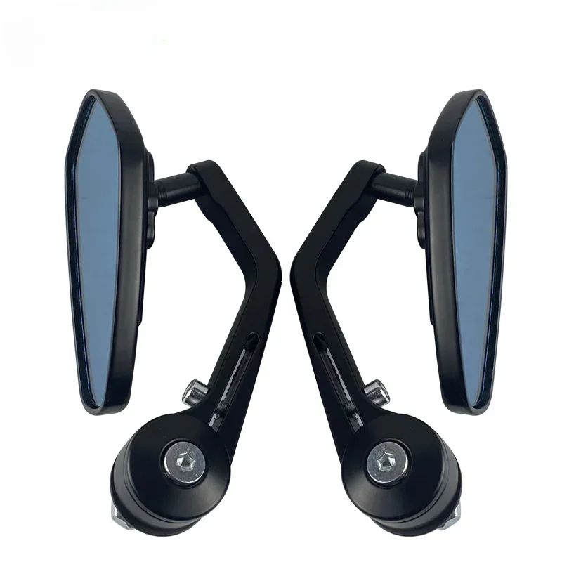 

22 мм мотоциклетная ручка, торцевое зеркало, боковые зеркала заднего вида, дымчато-синие линзы на заказ для Ducati BMW Honda Kawasaki Suzuki