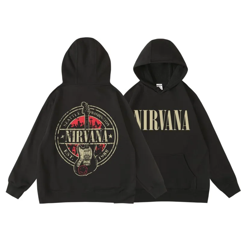 جديد كورت كوبين نيرفانا مطبوعة مقنعين البلوز كنزة قطيفة 2026 الخريف الشتاء الراقية الفاخرة هي لكل من الرجال والنساء