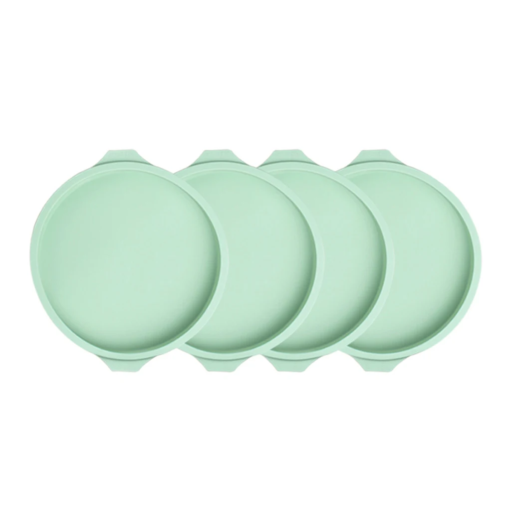 4pcs/set Cake Molds Silicone Non-stick Chocolate Moulds Round Kitchen Baking Makers, Color Random, 6 Inches