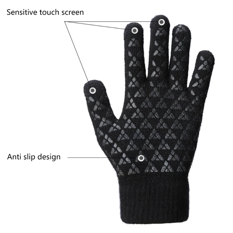 Guantes invierno para pantallas táctiles, guantes universales para adultos, guantes para actividades libre