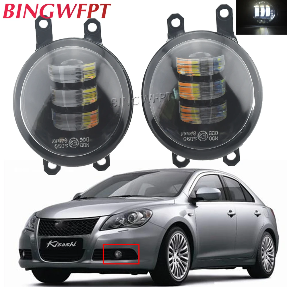 1Pair Car Styling Fog Light LED Light Daytime Running Light DRL For Suzuki Kizashi (FR) Saloon 2.4 4x4 2010- For Toyota Corolla