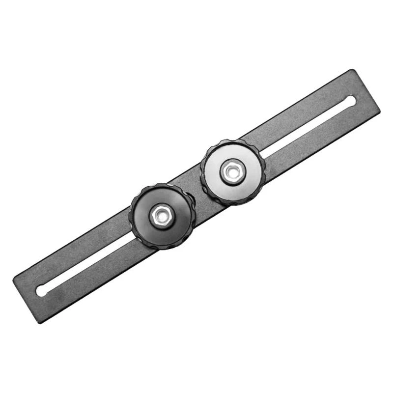 DXAB Double Flash Bracket Double Tripod Mount Bracket Flash Extension Bar for DSLR Camera LED Flash Light 1/4inch Screw