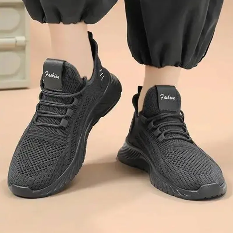 

Men Casual Sport Breathable Lightweight Sneakers Outdoor Flying Weaving Running Athletic Jogging Tenis Walking Shoes