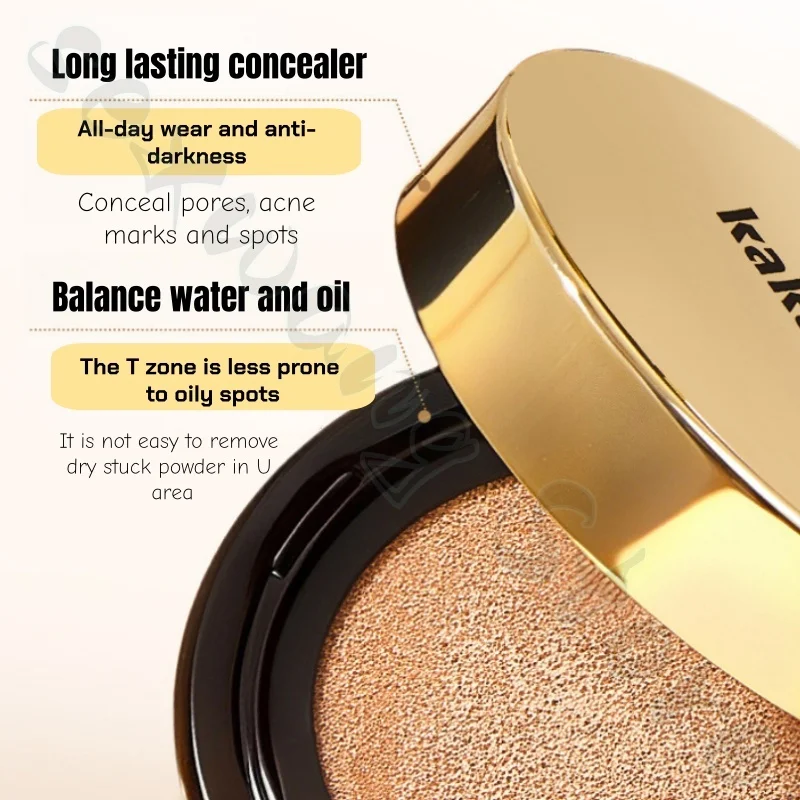 kakashow soft focus long-lasting makeup cushion cream is naturally clear and hydrating, improves dullness and hides pores