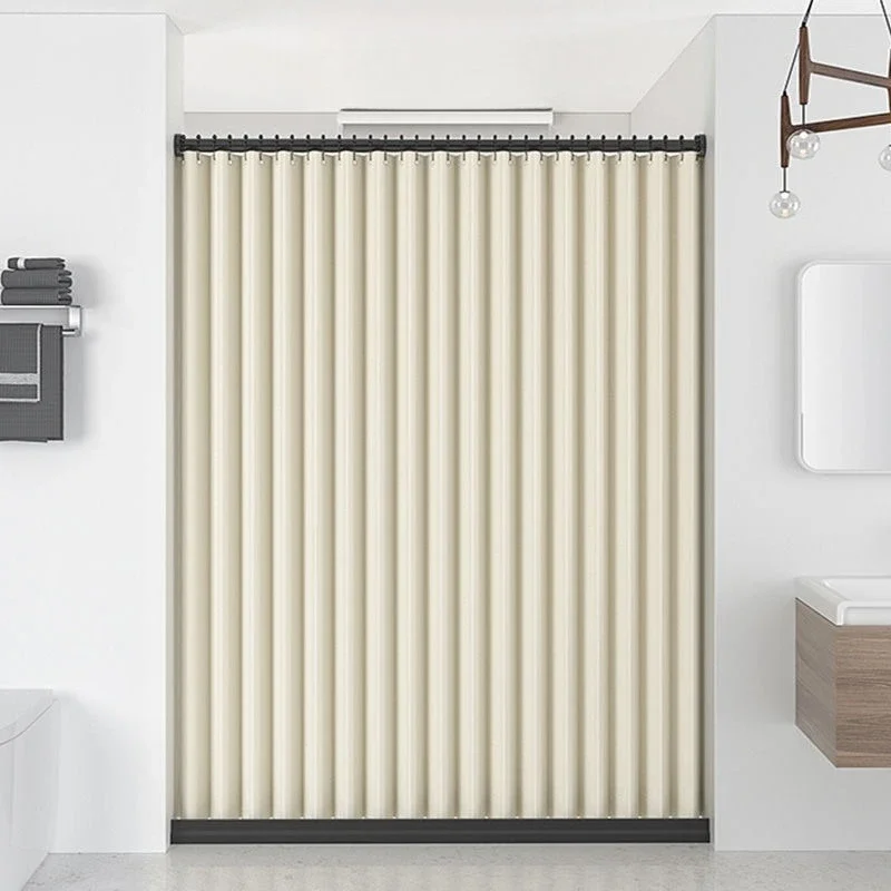 Bathroom waterproof shower curtain thickened, anti-mildew double side suction folding curtain