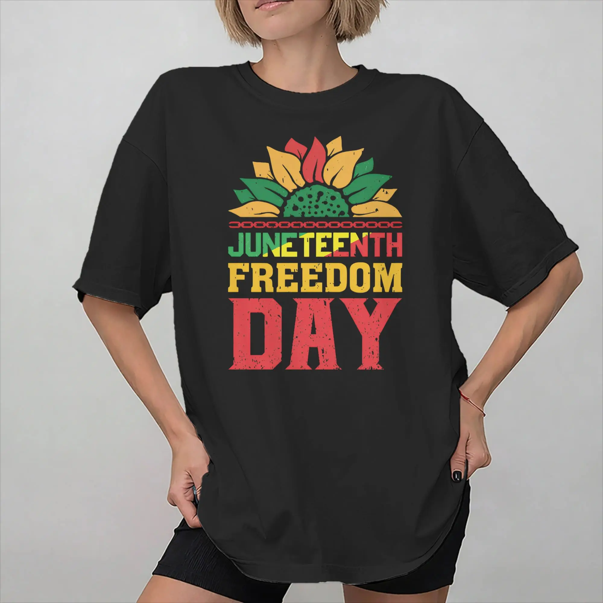 Printed Juneteenth 1865 Rooted In Freedom T Shirt for Men Women  100% Cotton Tee Shirt Short Sleeve Clothes