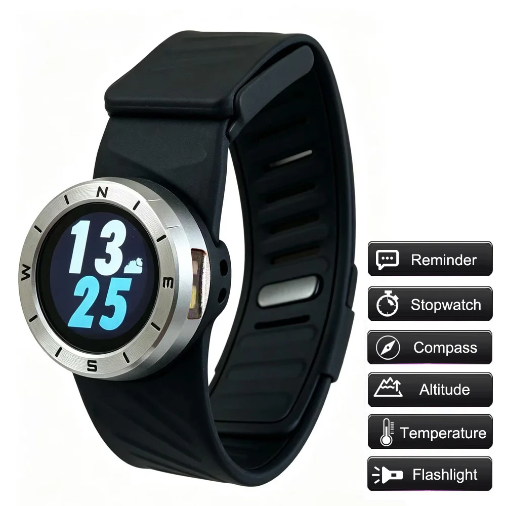 Outdoor Replacement Strap for Whoop Screen Less Smart Band with Built-in Compass Flashlight Barometer Portable Sports Wristband