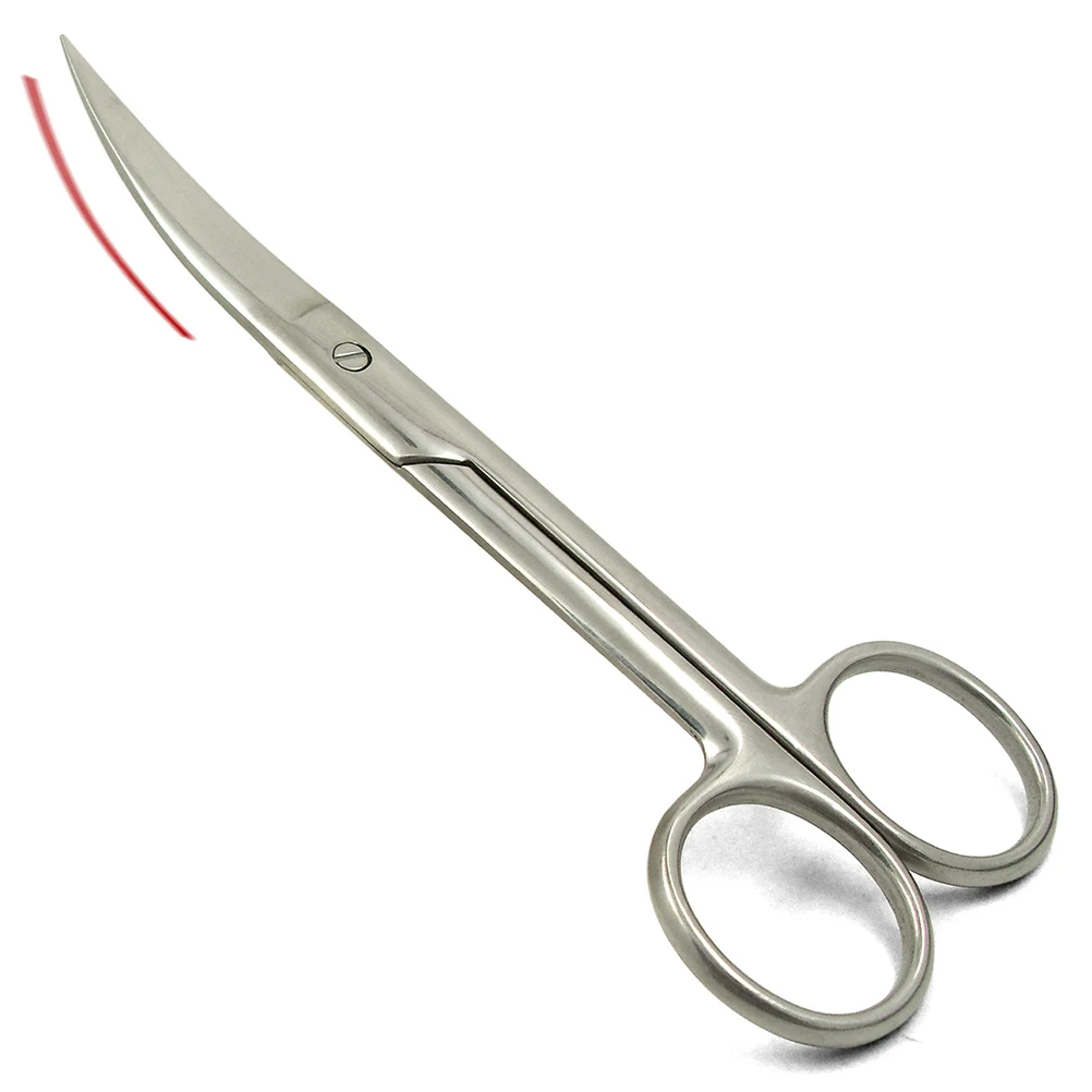

Stainless Steel Eyebrow Scissors Makeup Curved Small Size Portable Travel Double Eyelid Tape Cutter Precise Front Bite