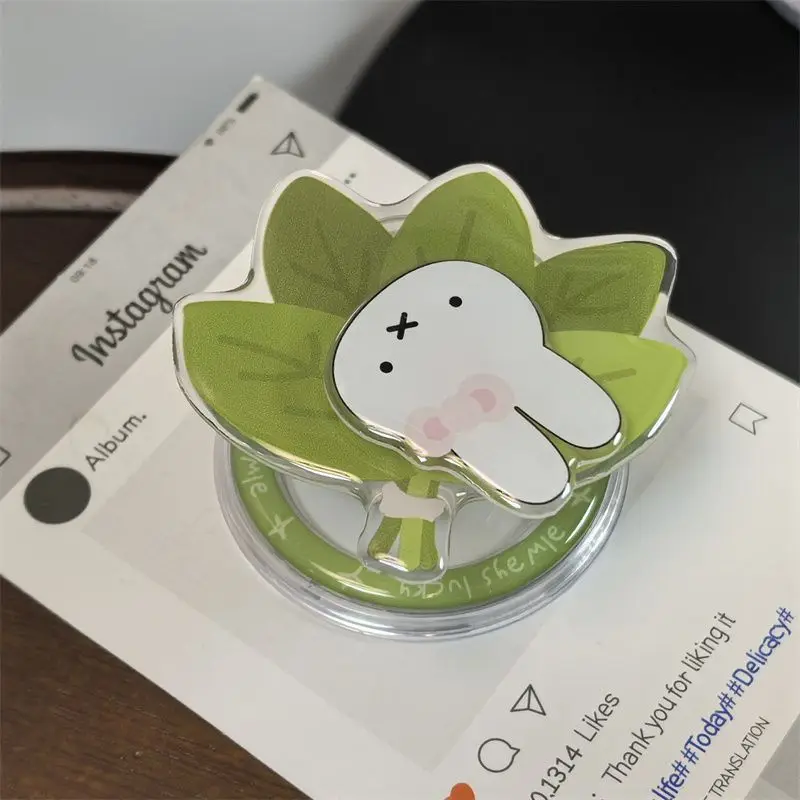 Support de téléphone portable magnétique Miffy Kawaii Anime Cartoon Rabbit, mignon et intéressant, pour support de bureau Magsafe