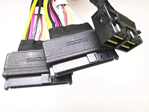 LSI94xx Series Dedicated 2*MiniSAS-HD 8X to 2*U.2 NVMe SSD,SFF-8643 72Pin to 2*SFF-8639 68Pin Cable