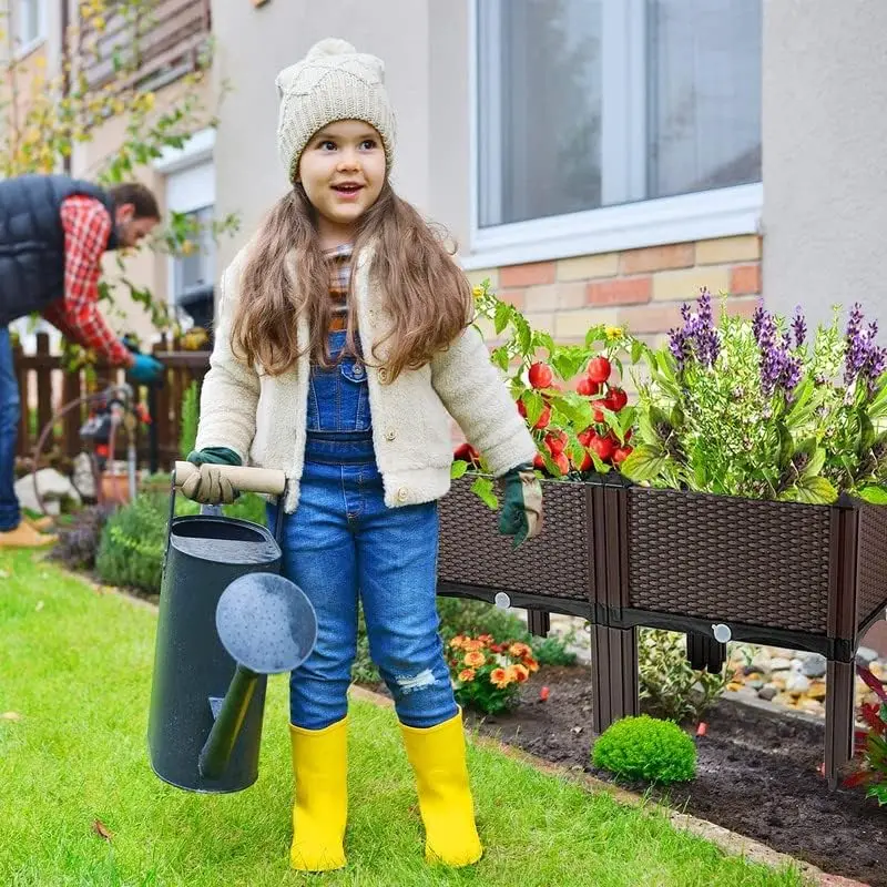 

Raised Garden Bed with Legs Planter for Outdoor Plants Box Plant pots Elevated Garden Boxes Perfect for Patio Balcony