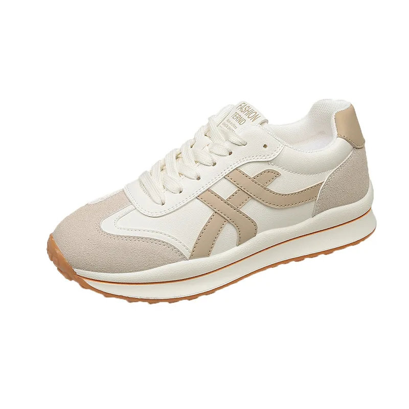 Повседневная женская обувь большого размера со шнурками. Легкая спортивная весна-осень. Новый стиль. Простой дизайн. Трансграничная.