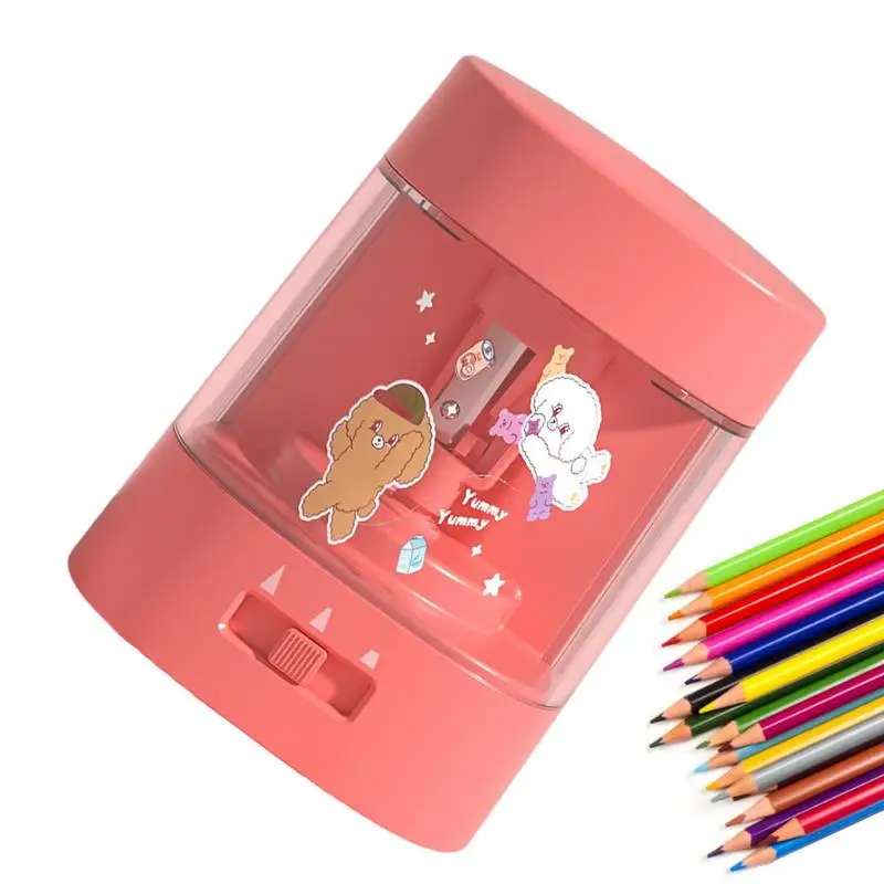 Automatic Electric Pencil Sharpener Durable Aesthetic Kawaii Stationery School Supplies Gifts For Kids Friends Students