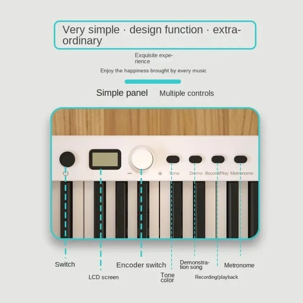 Portable 88 Keys Foldable Digital Piano Multifunctional Electronic Keyboard Piano Student Musical Instrument