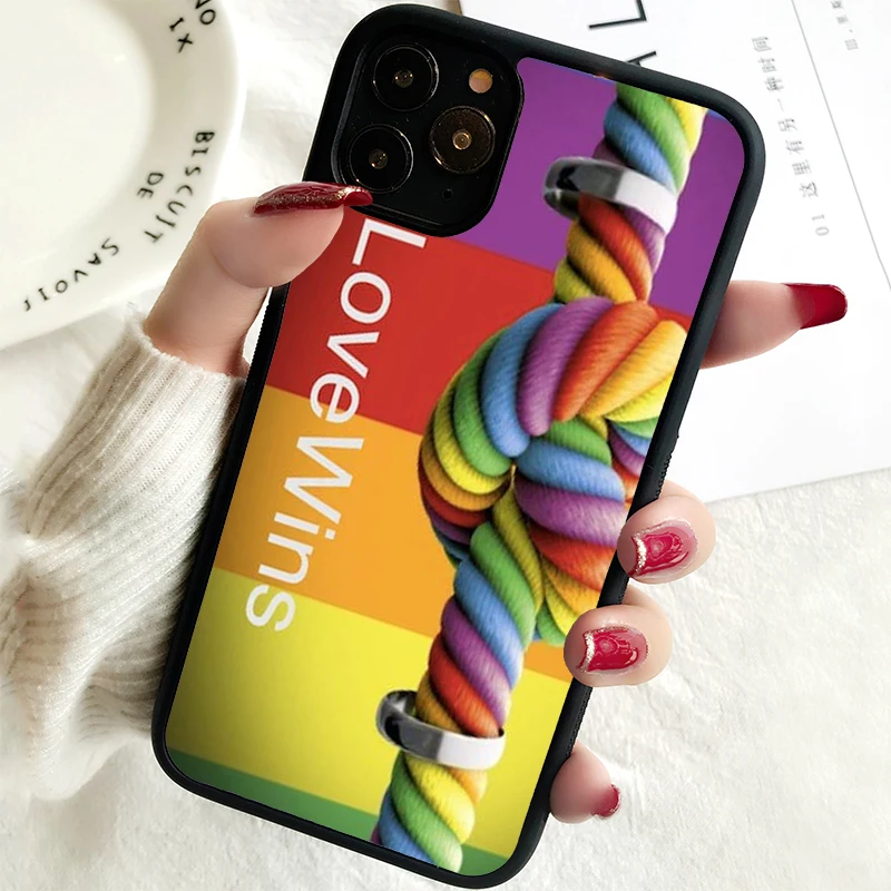 5 5S SE 2020 Phone Cover Case for iPhone 6 6S 7 8 PLUS X XS XR 11 12 13 MINI 14 PRO MAX Rubber Silicone Love Wins Marriage