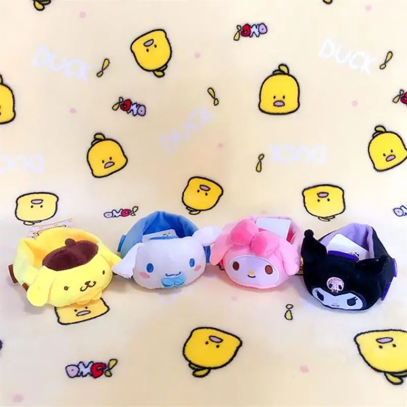 Sanrio Hello Kitty Car Modeling Plush Basket Small Object Accessories Storage Desktop Decoration Take A Photo Atmosphere Tool