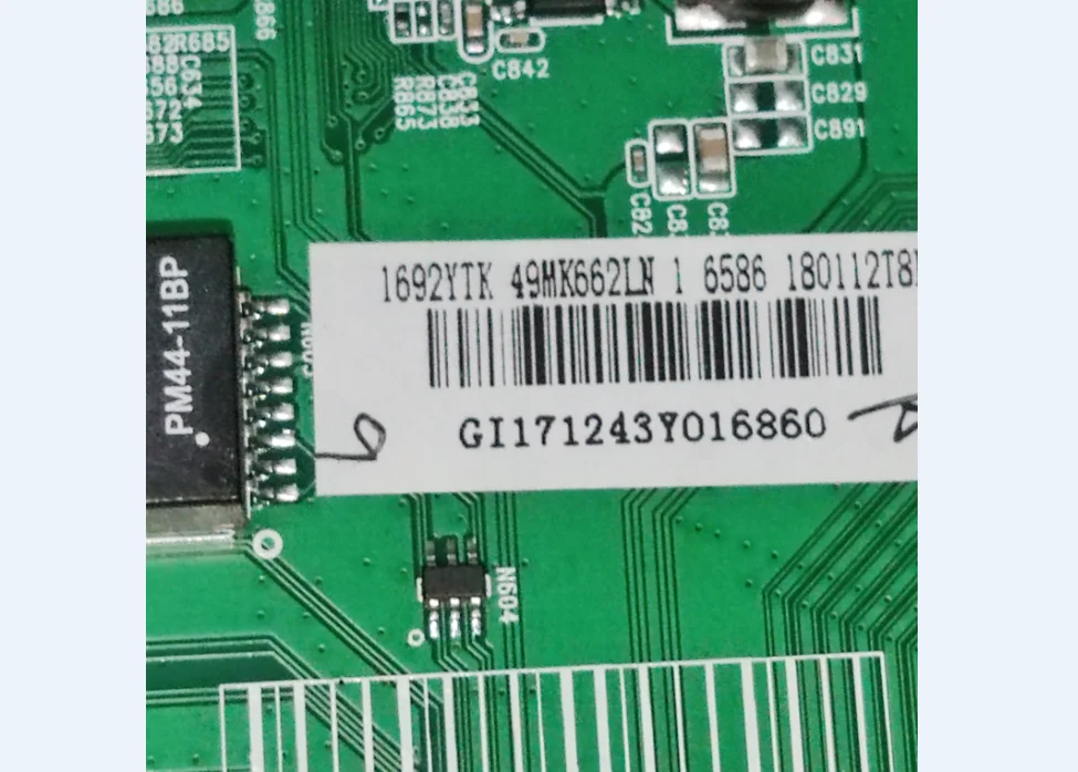 اللوحة الأم لتلفزيون واي فاي LED ، 49MK662LN ، تم اختبار الصورة المادية جيدًا