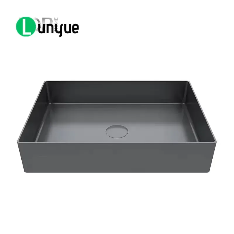 Modern Commercial Ceramic Column Hand Painted Small Wash Basin Sanitary Bathroom Sink for Hotel Restroom Decorative Vanity