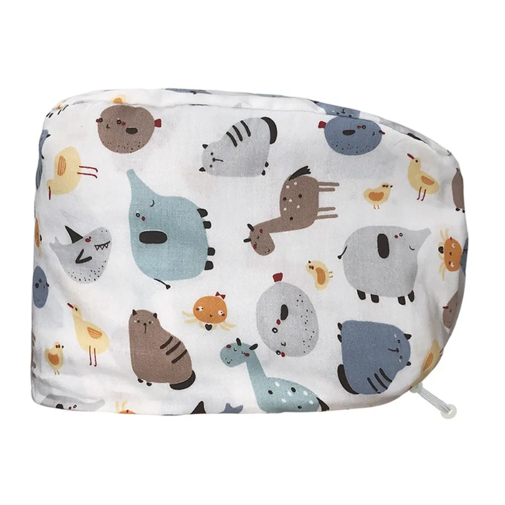 Soft Impresso Operating Room Cotton Hat, Enfermeira Cap, Lab Nursing Scrubs, Moda