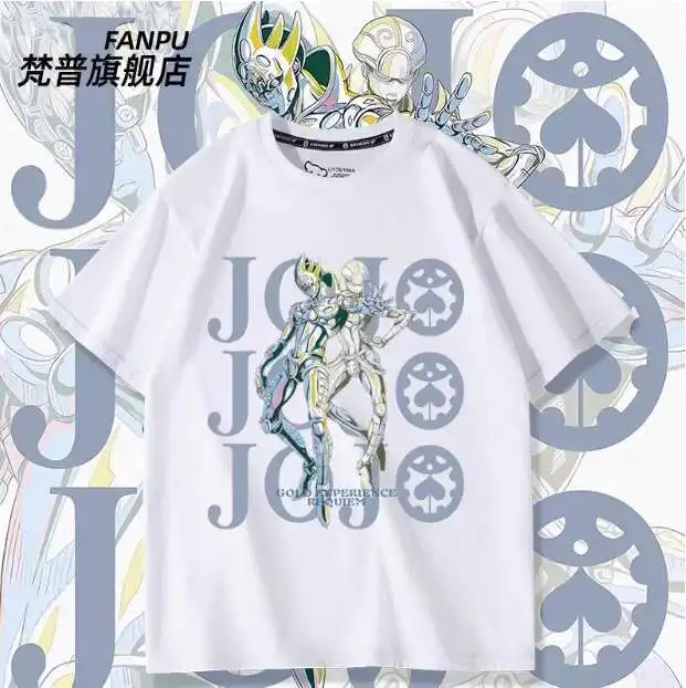 

Anime Jojo's Bizarre Adventure Short Sleeve T-Shirt Summer Cosplay Costume Casual Student Loose Tops anime