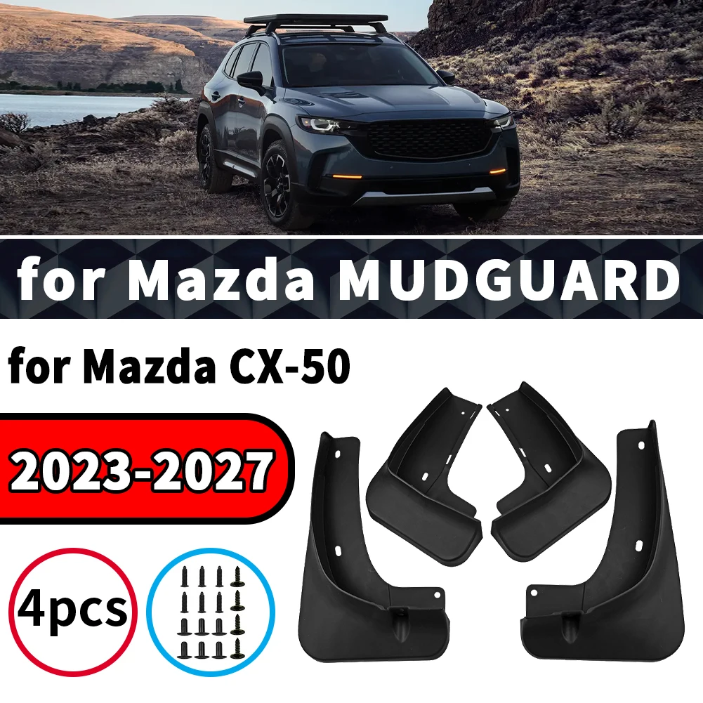 for Mazda CX-50 CX50 2023-2027 Fuel (Not for Hybrid) Car Mud Flaps Splash Guards Front Rear Wheel Fender Mudguard Exterior Parts