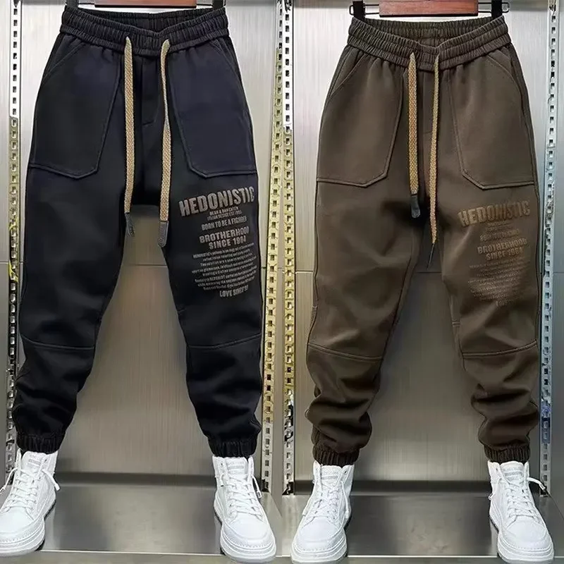 Autumn Men's Trend Joggers High Street Sports Trousers 9-Minute Sweatpants Fashionable Men's Clothing 2024 Streetwear Men