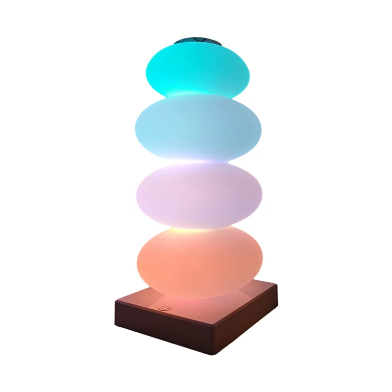 ABBO-DIY RGB LED Light Touch Switch Bedroom Bedside Table Decorative Lamp 16 Color Multi Step Lighting Steplight