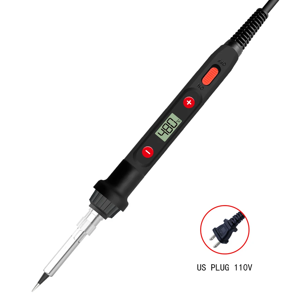 Soldering Iron 60W/80W Adjustable Temperature Electric Solder Iron Rework Station Mini Handle Heat Pencil Welding Repair Tools