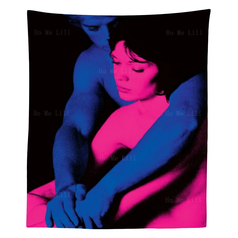 In The Dark, A Man Holds The Woman He Loves Tightly Tapestry By Ho Me Lili For Livingroom Decor