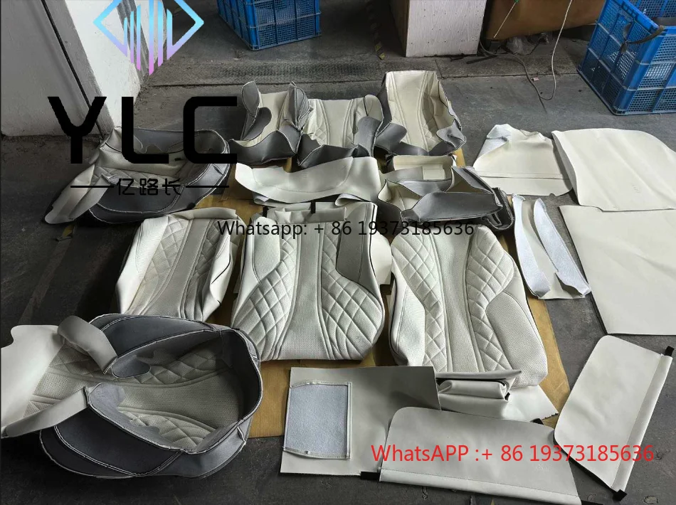 مصنع فاخر الأصلي غطاء مقعد السيارة الماس خياطة مخصص صالح الجلود مقعد السيارة لبنز G الفئة G500 W463 W464 G63 G65