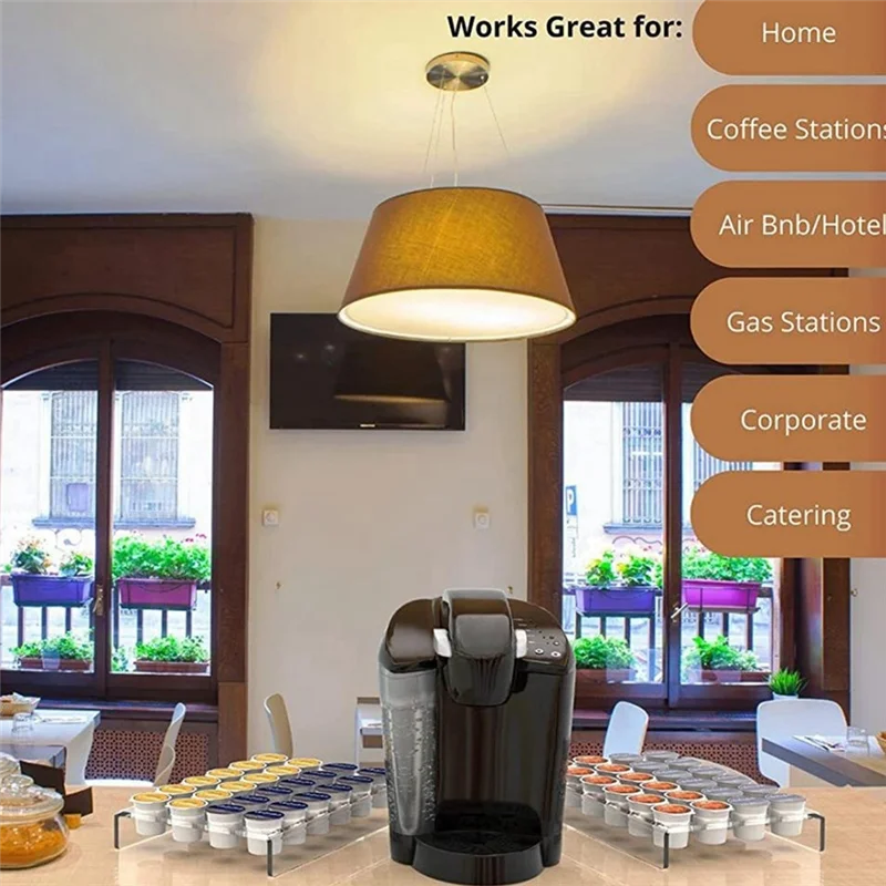 

P4-1 PCS Coffee Capsule Display Rack Acrylic Coffee Storage Stand U-Shape 24 Holes Coffee Bean Display Rack
