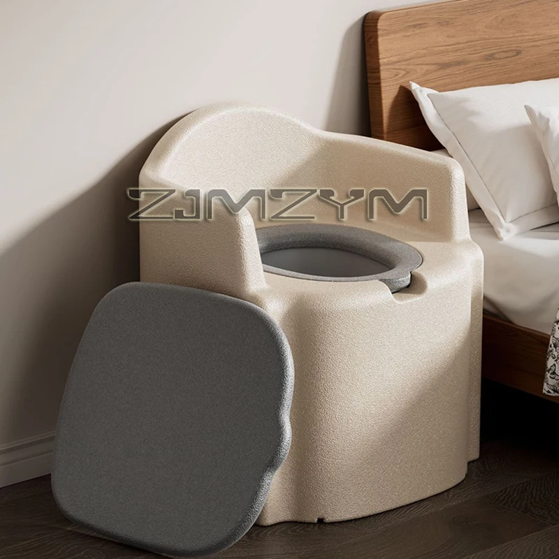 Bedside Commode Chair Mobile Toilet Seat Sturdy Night Use Portable Potty Ideal for Seniors/Pregnant Toilet Chair